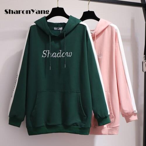 55-150KG Spring Autumn Hoodies Women Sweatshirt Woman Plus Size Loose Long Sleeve Tops Casual Women Pullovers Large Size