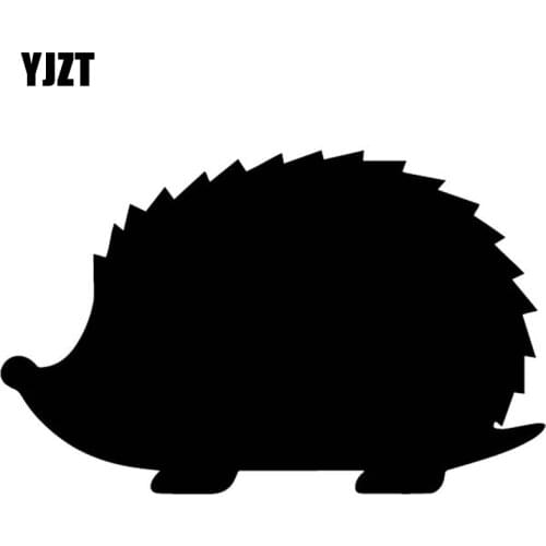 YJZT 15.3CM*9.7CM Hedgehog Pattern Car Door Decor Vinyl Decal Accessories Car Stickers Black/Silver C4-2067