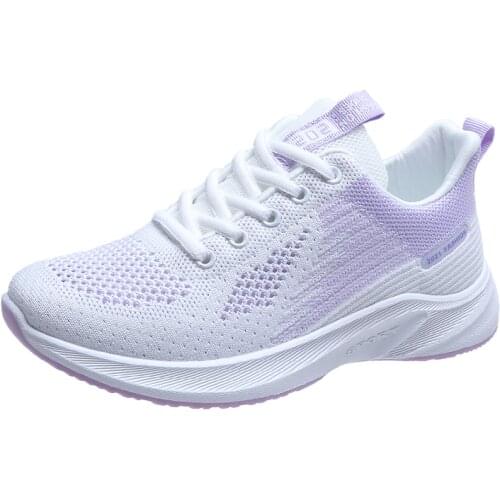 2021 Women Flat Mesh Hollow Platform Wedges Casual New Sneakers Lace Up Comfort Light Soft Bottom Females Running Sports Shoes