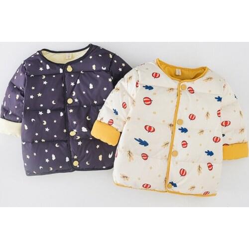 Winter Children Boys Down Jackets Cartoon print Girls Winter Coat Kids Outerwear Baby Boys/Girls Down Jacket Infant Clothes