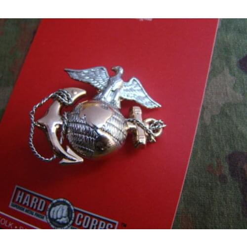 US NAVY MARINE CORPS OFFICER DRESS CAP BADGE OFFICER USMC CAP BADGE PIN GARRISON