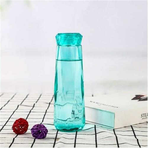 1 Pcs of Glass Water Bottle, Diamond Style
