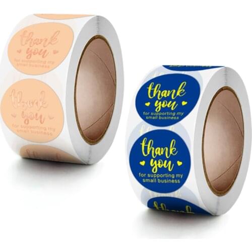 100-500pcs 1.5Inch Thank You For Supporting My Small Business Stickers Sealing Stickers For Business Packaging Box Labels Home