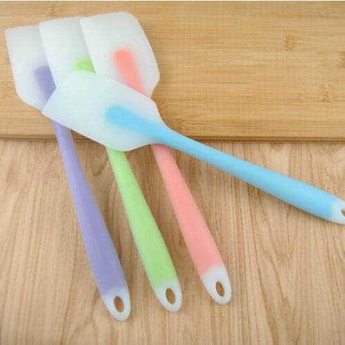 28cm Baking Tools Spatula Translucent Mini Silicone Spatula Baking Spatula Cream Heat-Resistant Kitchen Utensils Scraper