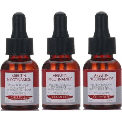 3pcs CHUMOLEE Alpha Arbutin Whitening Serum Freckle Removal Dark Spot melasma Nicotinamide Anti-wrinkle Face Serum skin care