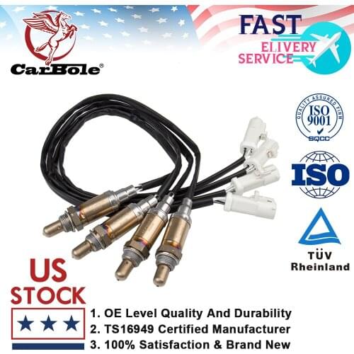 Carbole 4Pcs Wire length 16.6" New O2 Oxygen Sensor Down/Upstream For Ford F-150 5.4L 4.6L 4.2L 1997-2003