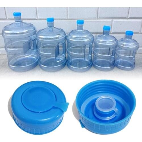 5pcs water bucket bottle hat reusable screw hat strong sealing blue thick plastic hat household splash-proof water dispenser hat