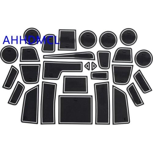 AHHDMCL Car Door Groove Mat Gate Slot Cup Armrest Storage Pad Mat For Jeep Grand Commander