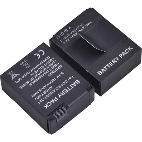 1600mAh 3.7V AHDBT-301 Battery for GoPro Hero3 Hero3+ Go Pro hero 3 hero 3+ Battery Black Edition White Silver Edition HD Camera