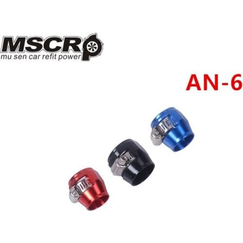 Aluminum Hose Clamp AN6 16mm Fuel Oil Water Tube Hose Fittings Finisher Clamps Hex Finishers