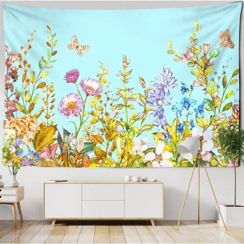 Lavender flowers anime tapestry mandala tapestry mexican decor home bohemian curtains farmhouse decor kitchen tapestry anime