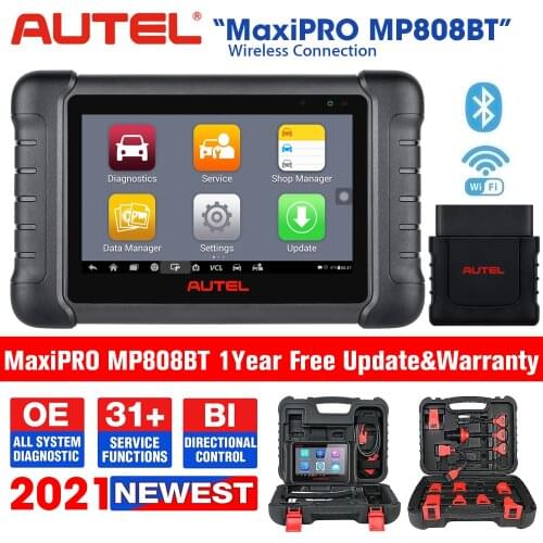 Autel MaxiPRO MP808BT Wireless OE-level Professional Diagnostic Tool, 30+ Services Bi-Directional Control OBD OBDII Car Scanner