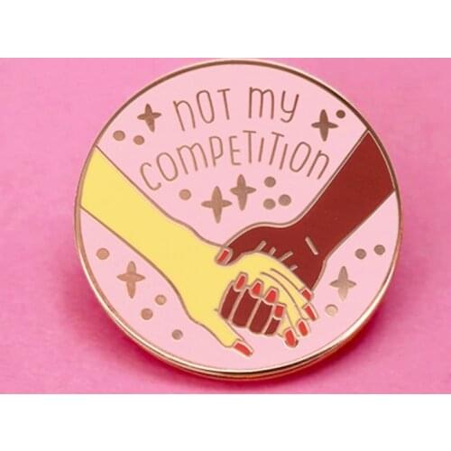 Punky Not My Competition Brooch Pins Enamel Metal Badges Lapel Pin Brooches Jackets Jeans Fashion Jewelry Accessories