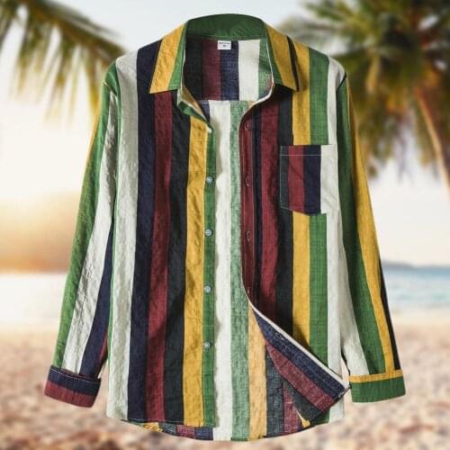ISHINE Mens Linen Shirts