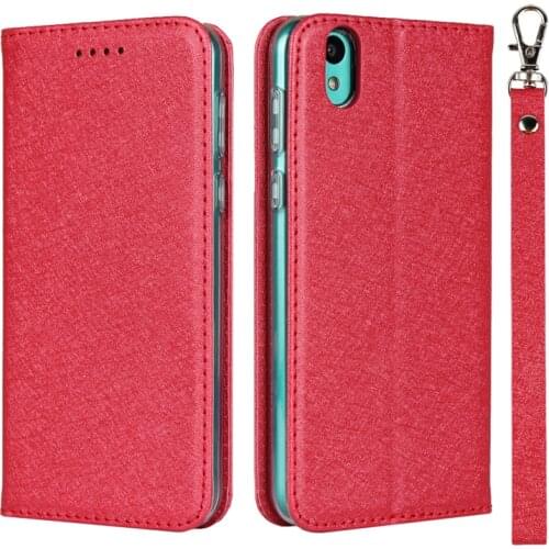 Silk Pattern PU Leather Case For Sharp Andriod One S3 Flip Stand Wallet Cover Card Pockets Lanyard cases