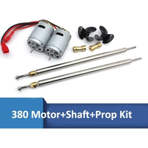 1Set 380 High Speed Motor Kit 2S 7.4V Motors+ D34mm Three-blade Propeller+Steel 3mm Drive Shaft+3*2mm Coupling for RC Jet Boats