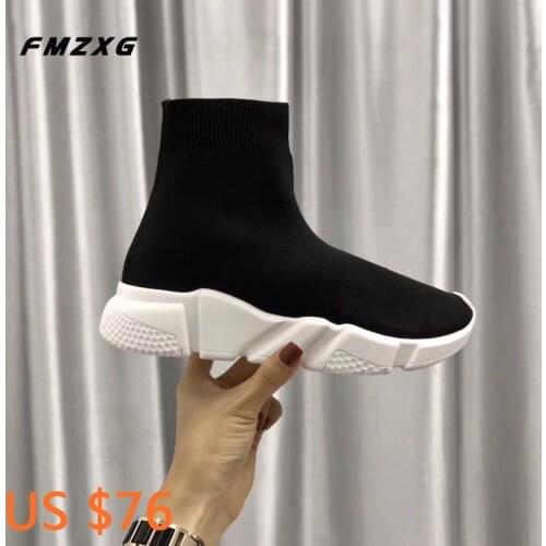 Women Casual Flats Shoes Stretch Fabric Boots Mesh Shoes Woman Fashion Espadrilles Sneakers Women High Quality Luxury Brand Boot