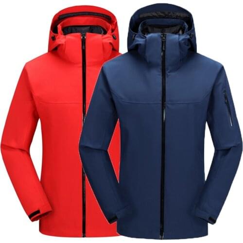 Cinbatu Men Outdoor Ski Jacket Winter Snowboard Suit Warm Waterproof Breathable Clothes Stripped Down Feather Inner Two Set Wear