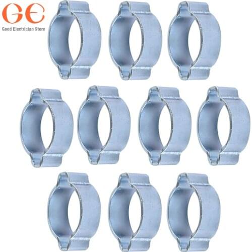 60PCS Zinc Plated Double Ear Hose Clamp 5-7/7-9/9-11/11-13/13-15/14-17/15-18/17-20mm wood working clamps spring clip pipe clamp