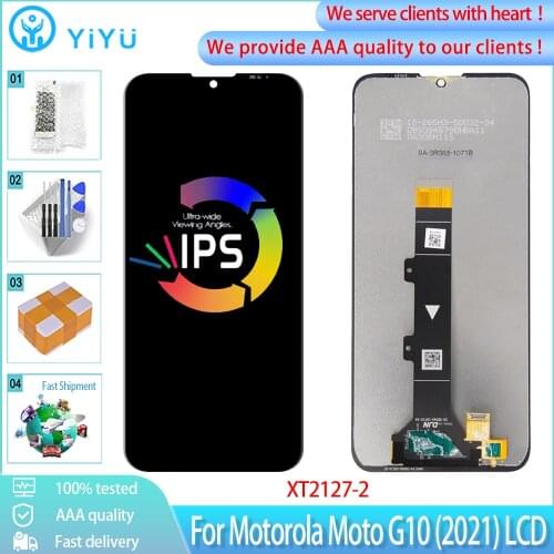 6.5'' Original For Motorola Moto G10 XT2127-2 LCD Display With Touch Screen Digiziter Panel Assembly Replacement Parts