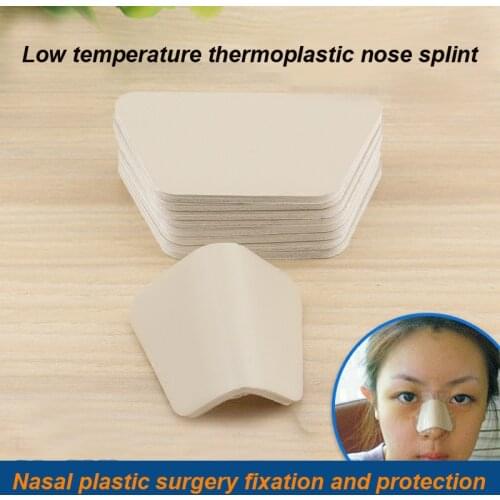 Nasal plastic surgery fixation and protection low temperature thermoplastic nose splint