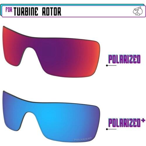 EZReplace Polarized Replacement Lenses for - Oakley Turbine Rotor Sunglasses - BlueP Plus-MidnightP