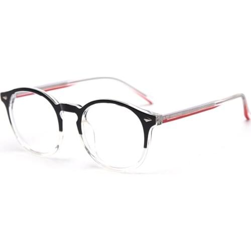 Transparent Glasses Women Acetate Korean Style Retro Round Glasses Frame for Men Optical Clear Lens New Year Gifts 2021