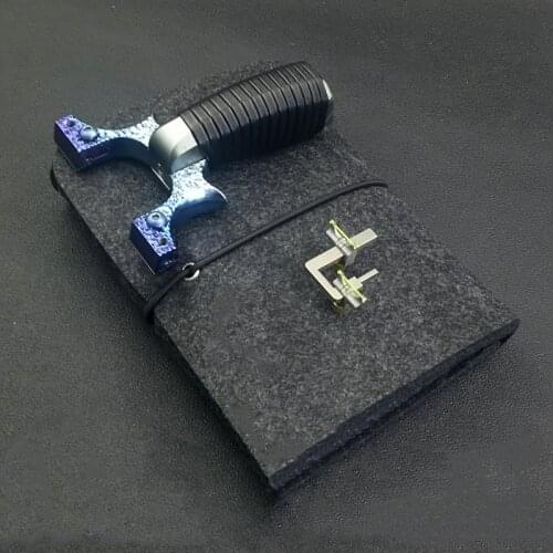 Precise TC21 Titanium Alloy Slingshot Catapult Outdoor Hunting Shooting Sling shot with Powerful Flat Rubber Band Adult toys