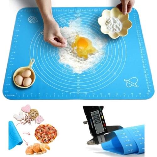Silicone Baking Mat Non-Stick Maker for Rolling Pizza Dough Biscuits Pastry Kitchen Cooking Sheet with Measurement 5 size