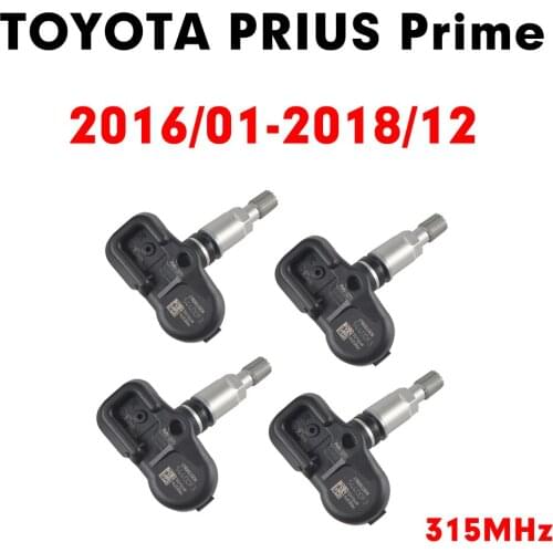 Tire Pressure Sensor Monitoring System For TOYOTA PRIUS Prime (2016-2018) TPMS 315MHz PMV-C010 4260706020 4260752020