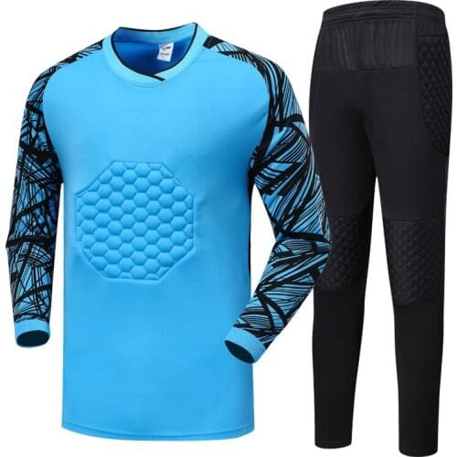 Men Soccer Goalkeeper Jerseys Football Sets Goal Keeper Uniforms Suit Training Pants Doorkeepers Shirts Shorts Sports Kit Custom