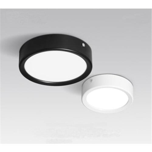 Ultra-thin LED Surface Mount Ceiling Lamp 7W 9W 12W 15W Black / White Housing Spot Ceiling Lamp for Home Living room Decor