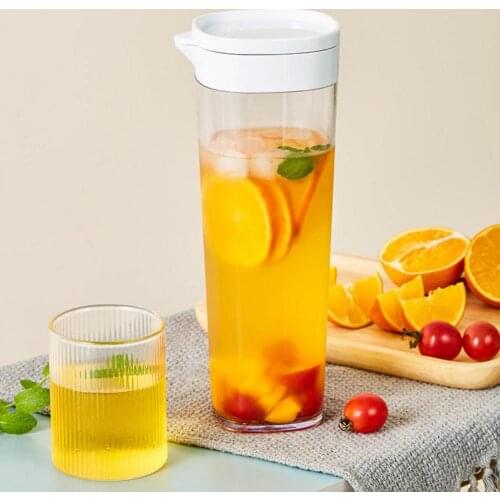 Large Capacity Plastic Fruit Juice Pot Bar Parties Wine Beer Bottle Beverage Cold Water Kettles Anti-Fall Water Pitcher Jug