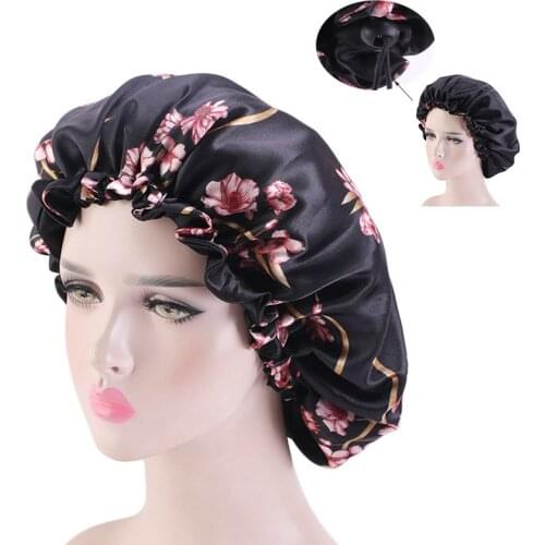 Womens Hair Care Cap Adjustable Satin Bonnet Chemo Cap Hair Loss Head Wrap Headwear Strech Bandana Comfortable Night Sleep Hats