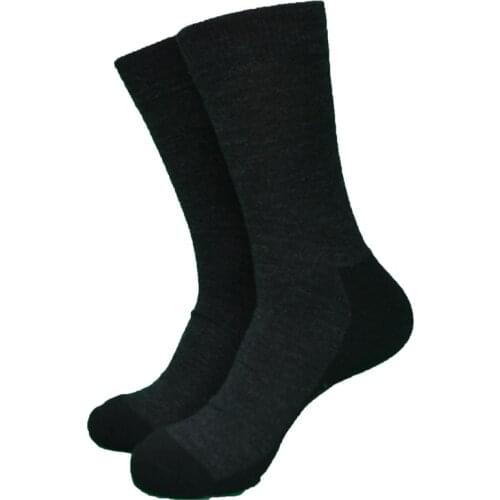 1 Pair Germany Dark Gray Wool Thick Working Socks Mens Socks Large Size Crew Socks