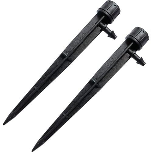 10Pcs Micro Irrigation System 8 Holes Dripper Garden Farmland Watering Adjustable Emitters Stake Water Dripper