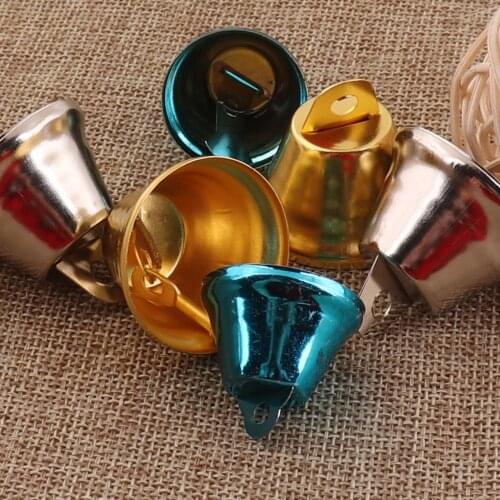 10 PCS Gold/Blue/Silver Large Jingle Bells,32mm Trumpet Jingle Bells,Christmas Bells Key Chain,Durable Pet Collar Bells