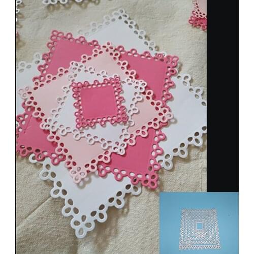 Hand-made 3D stripes, metal cutting templates for photo clippings, decorative paper for business card printing