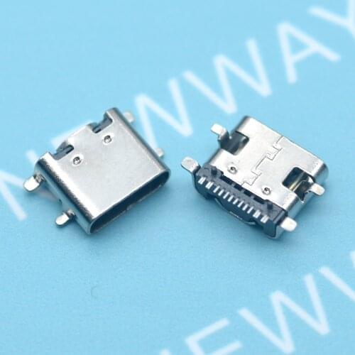50Pcs/Lot Micro Usb Jack 3.1 Type-C 16Pin Smd Female Connector For Mobile Phone Charging Port Charging Socket Good Quality