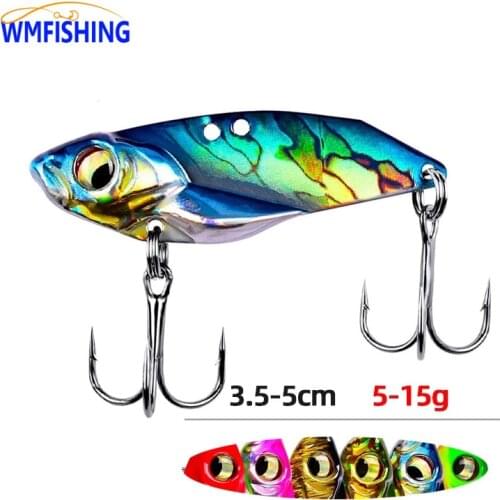 6PCS/Lot 6 Colors 5g/7g/10g/15g 3D Eyes Metal VIB Blade Lure Sinking Vibration Baits Artificial Vibe For Bass Pike Perch Fishing