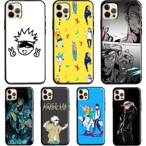 Jujutsu Kaisen Anime Funda Case For iPhone X XR XS MAX 12 Mini 11 Pro Max 5S 6S 8 7 Plus SE 2020 Cover Shell