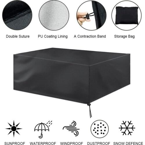 Outdoor garden dustproof and waterproof cover garden table furniture cover garden chair cover dustproof snow shade Oxford cloth