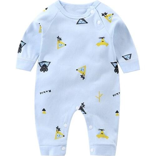 ZWY1232 Newborn Autumn Spring Striped Romper Zipper Long-Sleeves Cotton Bebe Rompers Infant Baby Jumpsuit Clothes 0-24M