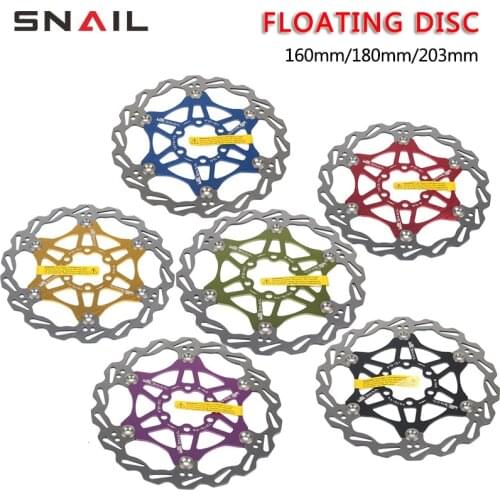 SNAIL Bike Disc Brake Rotors DH Ultralight Floating Disc Pads 160mm 180mm 203mm 6/7/8 inches for MTB Bicycle parts component