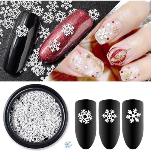 DIY Christmas 3D Snowflakes Lace Nail Art Stickers Decals Self Adhesive Tips Decor Tools Manicure Christmas Snowflake Ornament