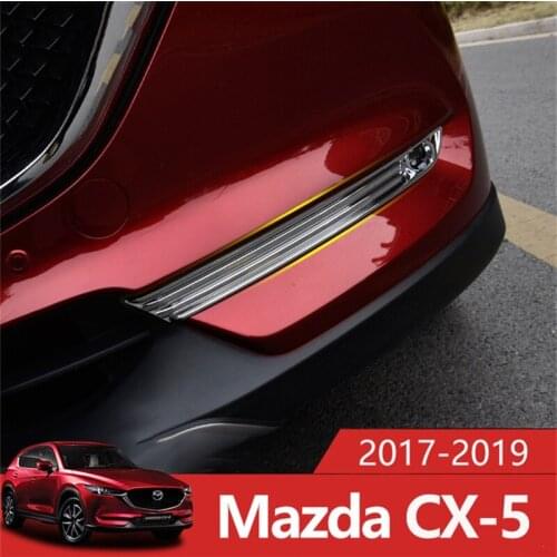 For Mazda CX-5 CX5 CX 5 2017 2018 2019 ABS Chrome Front Fog Light Lamp Cover Trim Decoration Car Styling Accessories 2Pcs/set