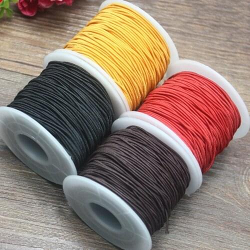 50 Meter Elastic Stretch Round Beading Cord 1.2mm Braided String Macrame Rattail