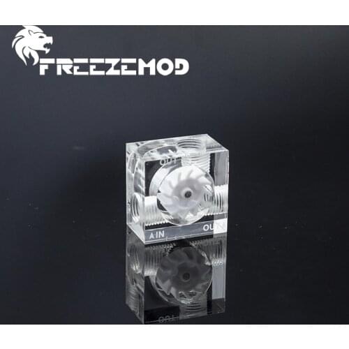 FREEZEMOD Square Liquid Flow Meter Tachometer Observing Water Cooler 3 Way Cube Flow Indicator for Water Flow Monitering Modding