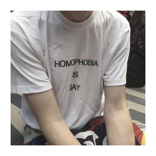 Homophobia Is Gay T-Shirt Funny Casual O-Neck Style Crewneck High Quality Cotton aesthetic Tops Gift Trendy Clothing tshirt tee