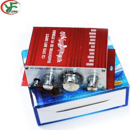 HY2001 Mini Power Amplifier With Audio Cable HIFI Stereo Sound Amplifier For CD DVD PM3 Arcade Game Machine Accessories